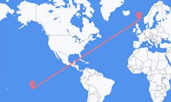 Flyreiser fra Fakarava, Fransk Polynesia til Lerwick, Skottland