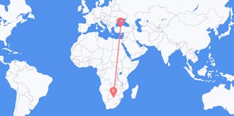 Flights from Botswana to Turkey