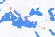Flyreiser fra Rafha, Saudi-Arabia til Milano, Italia