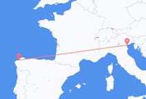 Flyreiser fra La Coruña, Spania til Venezia, Italia