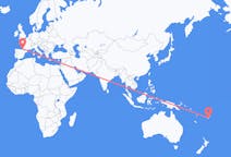Flyrejser fra Suva, Fiji til Biarritz, Frankrig