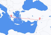 Vluchten van Gaziantep, Turkije naar Patras, Griekenland