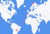 Flyreiser fra Puerto Iguazú, Argentina til Kiruna, Sverige