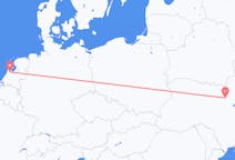オランダのアムステルダムからから、ウクライナのキエフまでのフライト