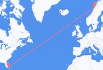 Flyg från Bimini, Bahamas till Bodø, Norge