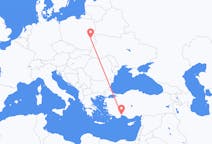 Flights from Lublin in Poland to Antalya in Turkey
