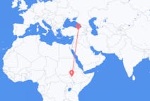 Flyreiser fra Gambela, Ethiop, Etiopia til Erzincan, Tyrkia