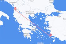 Vuelos de Tirana, Albania a Cos, Grecia