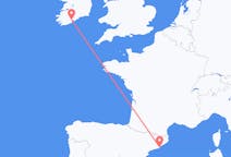 Flights from Barcelona in Spain to Cork in Ireland