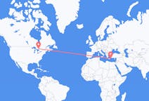 Flyreiser fra Greater Sudbury, Canada til Karpathos, Hellas
