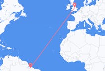 Flights from Belém, Brazil to Nottingham, England