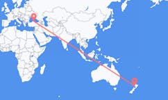 Flyg från New Plymouth, Nya Zeeland till Sinop, Turkiet