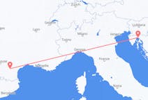 Flug frá Rijeka, Króatíu til Carcassonne, Frakklandi