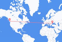 Flyreiser fra Campbell River, Canada til Constanta, Romania