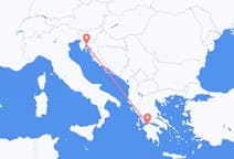 Vols depuis la ville de Rijeka vers la ville de Patras
