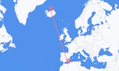 เที่ยวบิน จาก ตแลมแซน, แอลจีเรีย ไปยัง อคูเรย์รี่, ไอซ์แลนด์