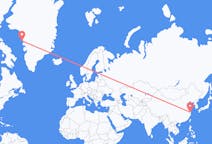 Vluchten van Shanghai, China naar Upernavik, Groenland