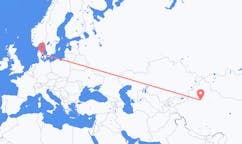 Flights from Korla to Aarhus