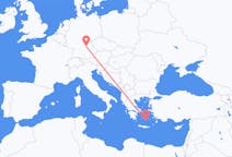 出发地 希腊出发地 圣托里尼目的地 德国纽伦堡的航班