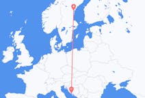 Loty z Split, Chorwacja z Sundsvall, Szwecja