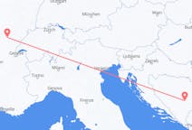 来自波斯尼亚和黑塞哥维那塞拉耶佛目的地 法国多尔的航班
