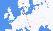 Flyg från Tuzla, Bosnien och Hercegovina till Oslo, Norge