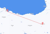 Flyreiser fra Samsun, Tyrkia til Erzurum, Tyrkia