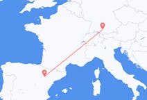 Flyrejser fra Zaragoza, Spanien til Memmingen, Tyskland