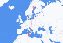 出发地 利比亚出发地 的黎波里目的地 瑞典于默奥的航班