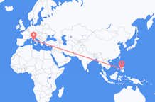 Flyrejser fra Panglao, Filippinerne til Rom, Italien