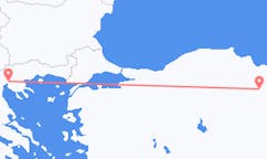 Vluchten van Tokat, Turkije naar Thessaloniki, Griekenland