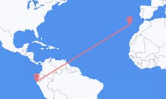 Flyreiser fra Talara, Peru til Porto Santo, Portugal