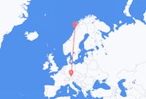 Flyreiser fra Bodø, Norge til München, Tyskland