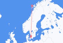 出发地 挪威出发地 莱克内斯目的地 丹麦哥本哈根的航班