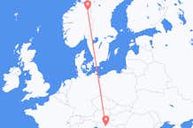 Flyg från Zagreb, Kroatien till Röros, Norge