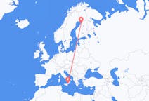 Vols de Calabre, Italie pour Oulu, Finlande