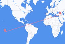 Flyreiser fra Tahiti, Fransk Polynesia til Diyarbakir, Tyrkia