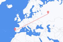 Fly fra Kirov til Lissabon