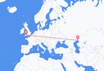 Flyreiser fra Atyrau, Kasakhstan til Exeter, England