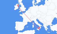 Vluchten van Dublin, Ierland naar Catanië, Italië