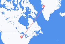 Flyrejser fra Peoria, USA til Ilulissat, Grønland