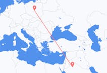 Flyreiser fra Al Jawf-regionen, Saudi-Arabia til Łódź, Polen