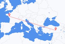 Flyreiser fra Malatya, Tyrkia til Nantes, Frankrike