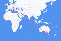 Flyreiser fra King Island, Australia til Korfu, Hellas