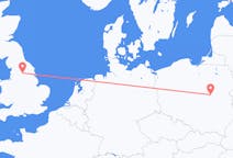 Flyg från Leeds, England till Warszawa, Polen