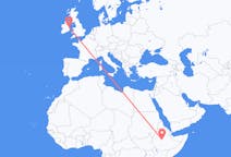 Vluchten van Addis Abeba, Ethiopië naar Dublin, Ierland