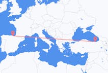 出发地 土耳其出发地 特拉布宗目的地 西班牙毕尔巴鄂的航班