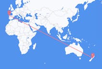 Vols de Wellington, Nouvelle-Zélande vers La Corogne, Espagne