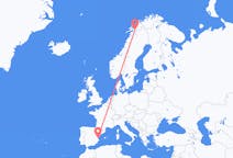 Flights from Valencia, Spain to Narvik, Norway