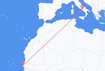 Flyrejser fra Dakar, Senegal til Napoli, Italien
